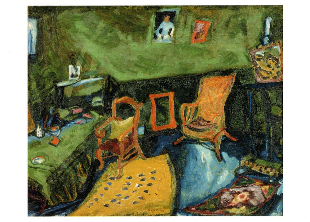 Kunstkarte Marc Chagall "Das Atelier"