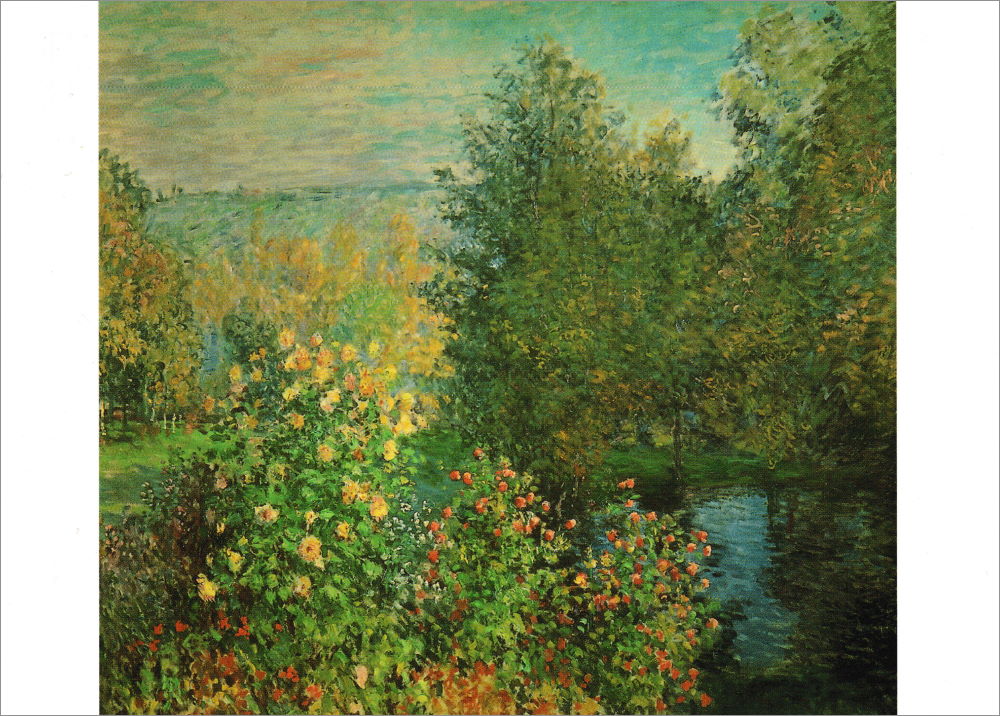 Kunstkarte Claude Monet "Das Garteneckchen"