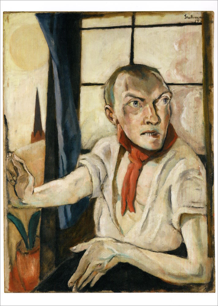 Kunstkarte Max Beckmann "Selbstbildnis mit rotem Schal" Kunstkarte Max Beckmann "Selbstbildnis mit rotem Schal"