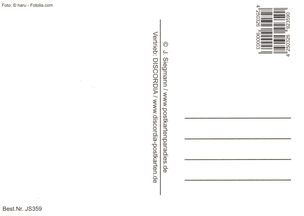 Postkarte "Lerne von Deiner Katze und genieße den Tag." (Rückseite)