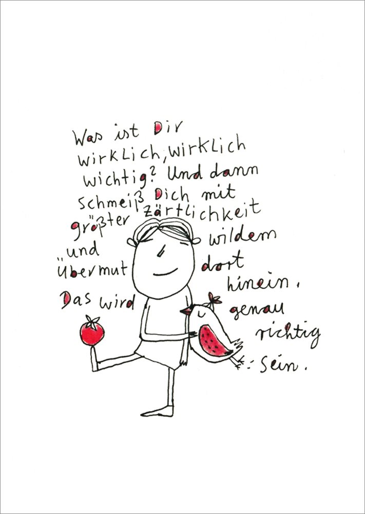 Postkarte "Was ist Dir wiklich, wirklich wichtig?"