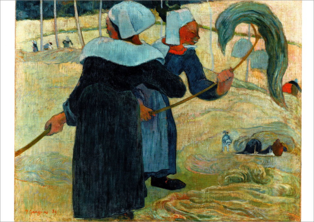 Kunstkarte Paul Gauguin "Bretonische Heuerinnen"