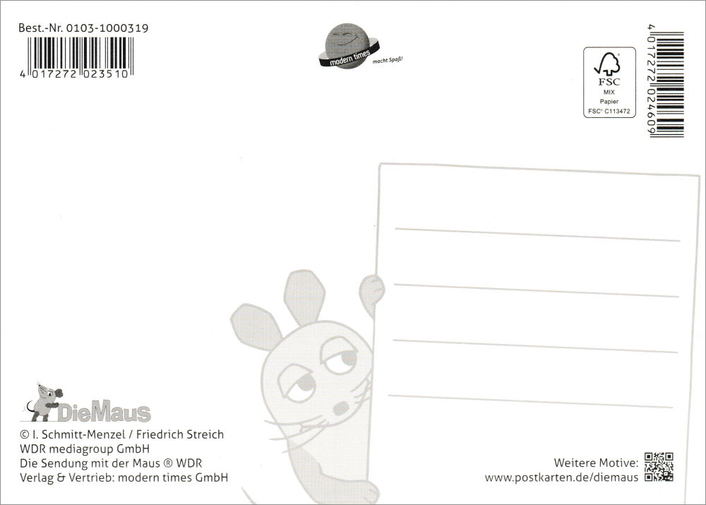 Postkarte "Sendung mit der Maus: Sternenhimmel"