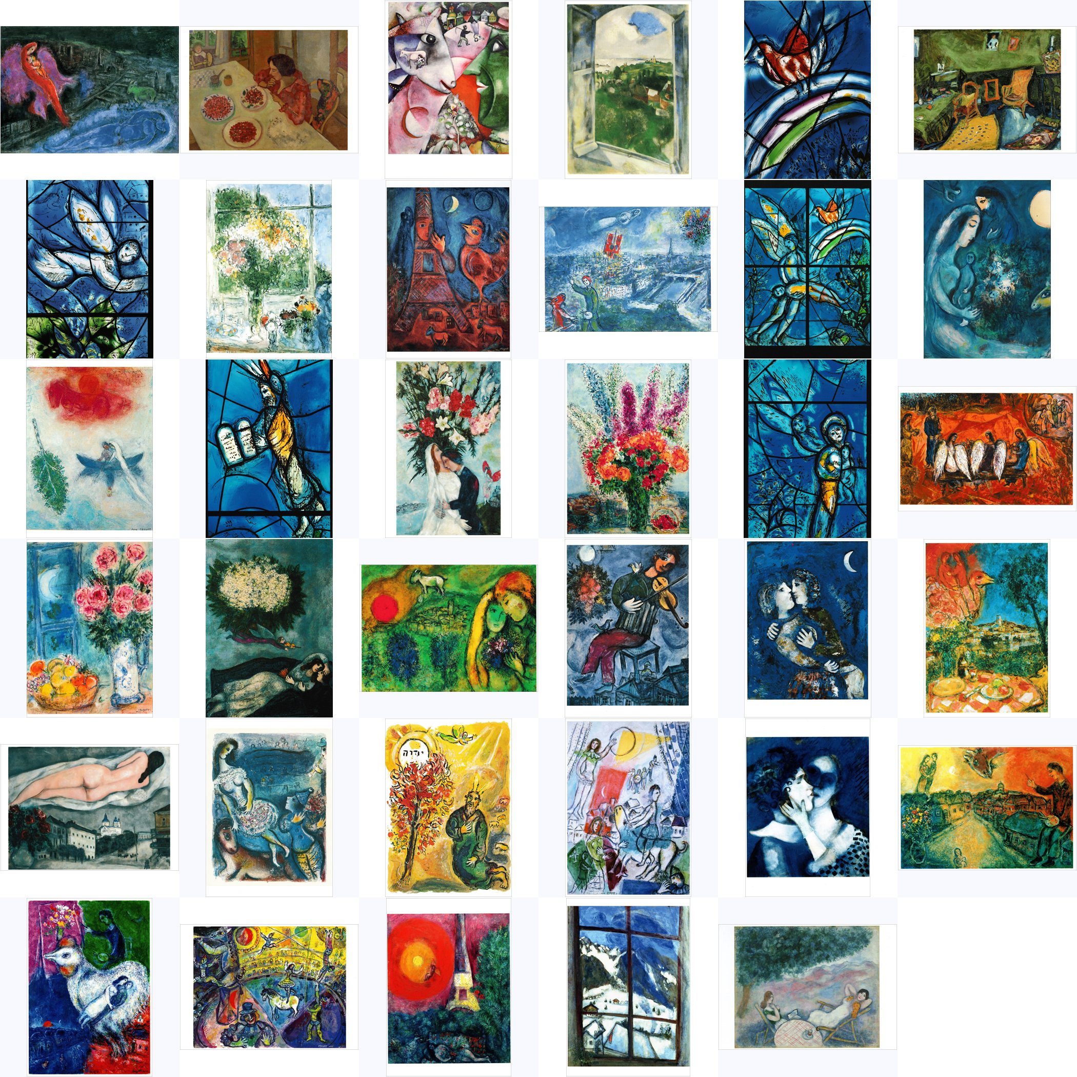 Kunstkarten-Komplett-Set Marc Chagall