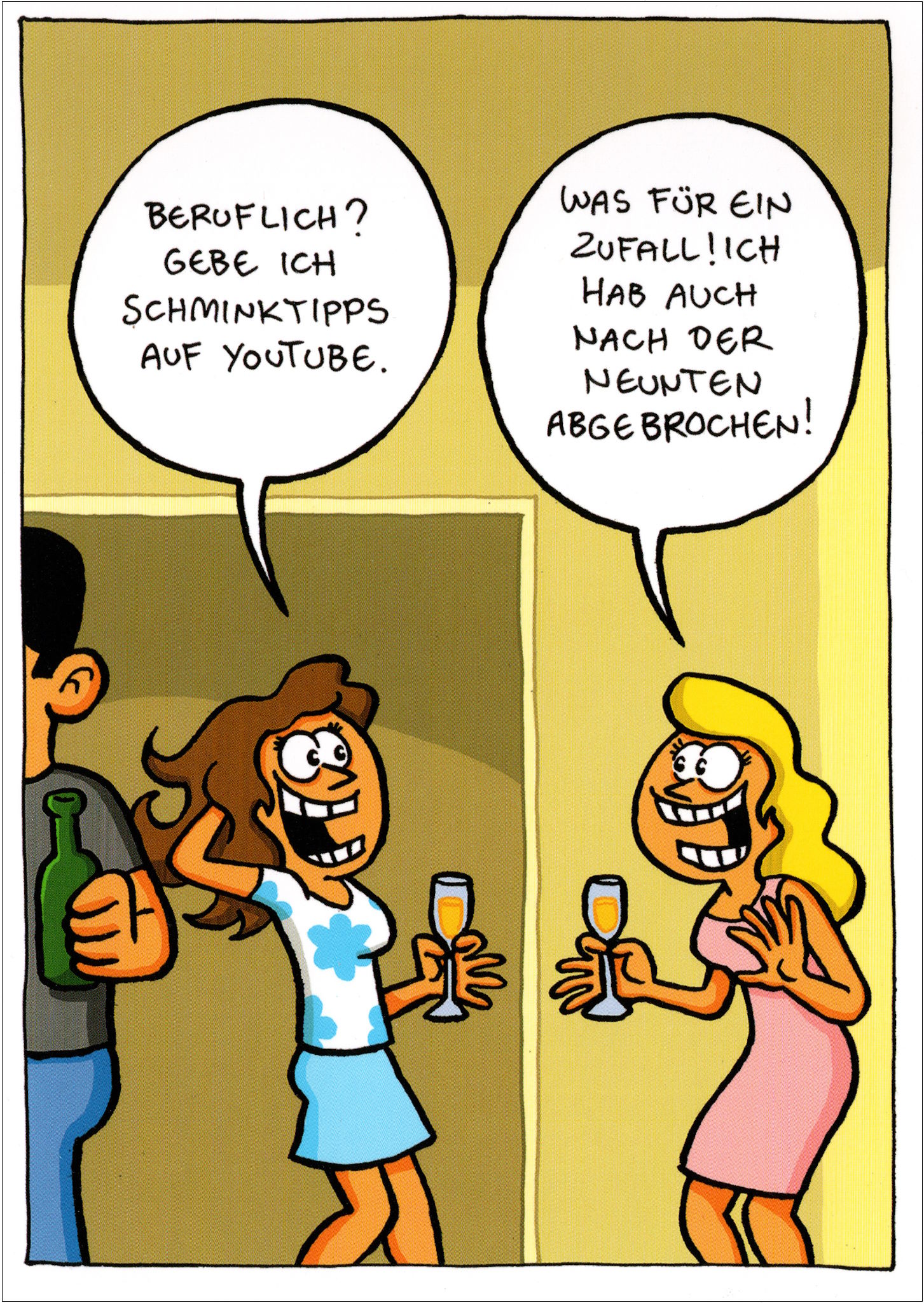 Postkarte Ralph Ruthe "Beruflich? Gebe ich Schminktipps auf YouTube." Postkarte Ralph Ruthe "Beruflich? Gebe ich Schminktipps auf YouTube."