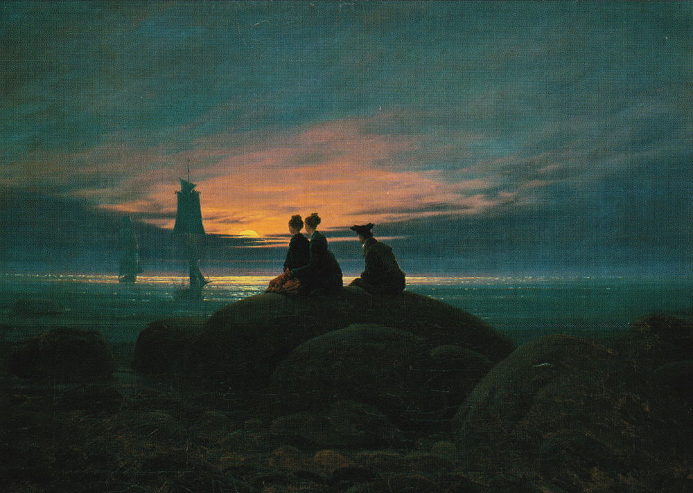 Kunstkarte Caspar David Friedrich "Mondaufgang am Meer" Kunstkarte Caspar David Friedrich "Mondaufgang am Meer"