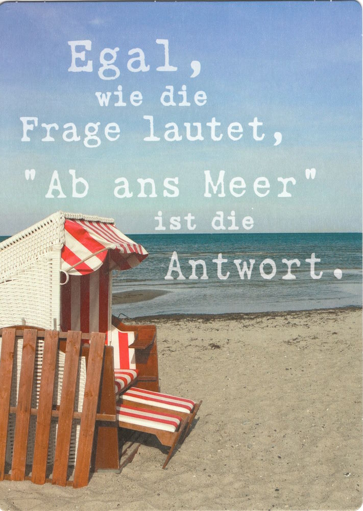 Up-Card - Die Karte zum Aufstellen "Ab ans Meer ist die Antwort" Up-Card - Die Karte zum Aufstellen "Ab ans Meer ist die Antwort"