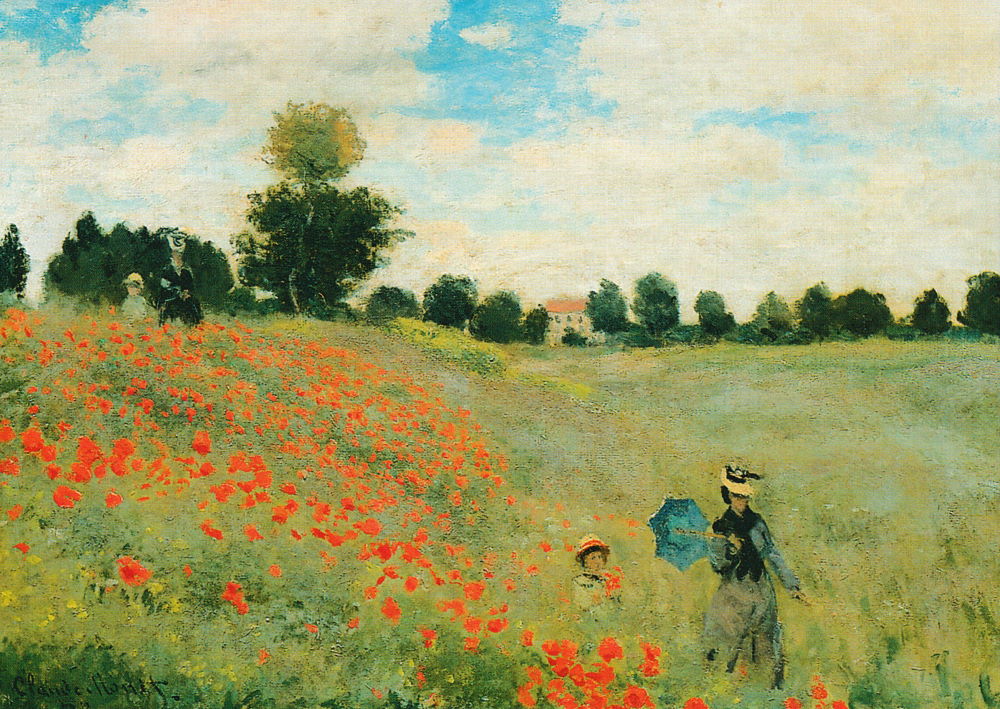 Kunstkarte Claude Monet "Mohnblumen"
