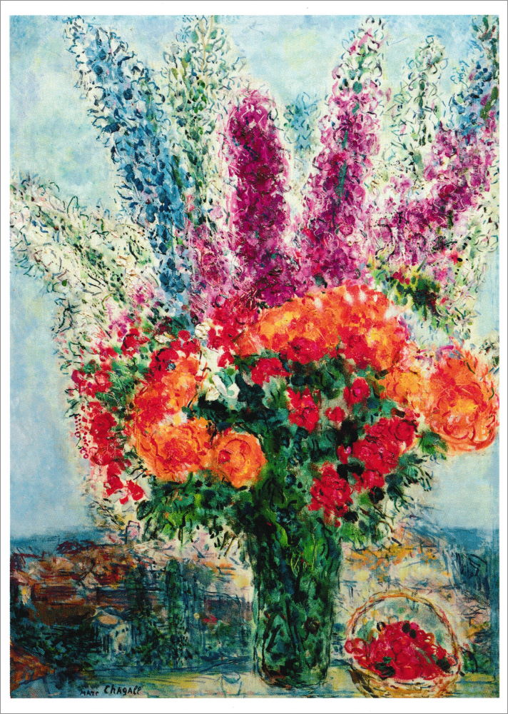 Kunstkarte Marc Chagall "Blumenstrauß" Kunstkarte Marc Chagall "Blumenstrauß"