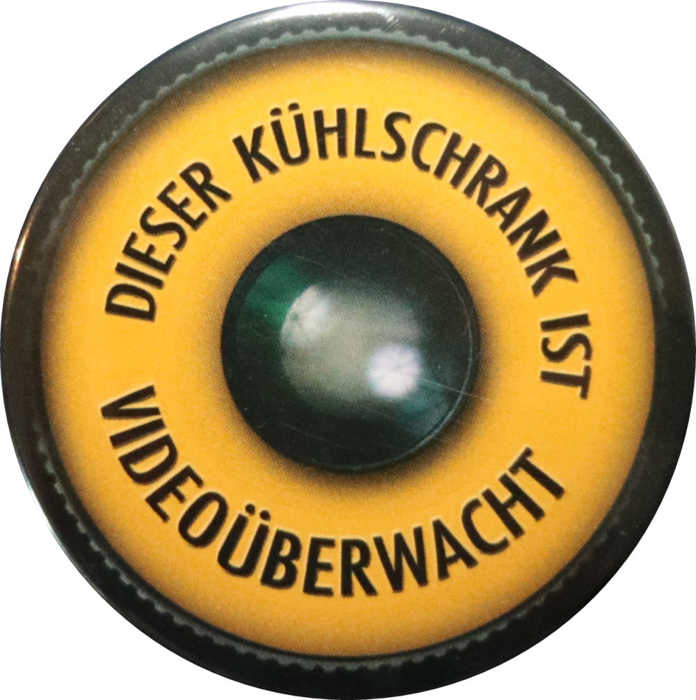 Kühlschrankmagnet "Dieser Kühlschrank ist videoüberwacht" Kühlschrankmagnet "Dieser Kühlschrank ist videoüberwacht"