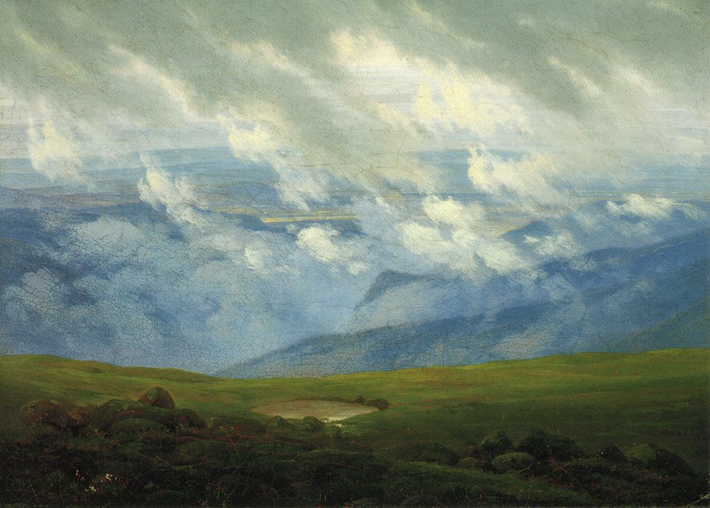 Kunstkarte Caspar David Friedrich "Ziehende Wolken"