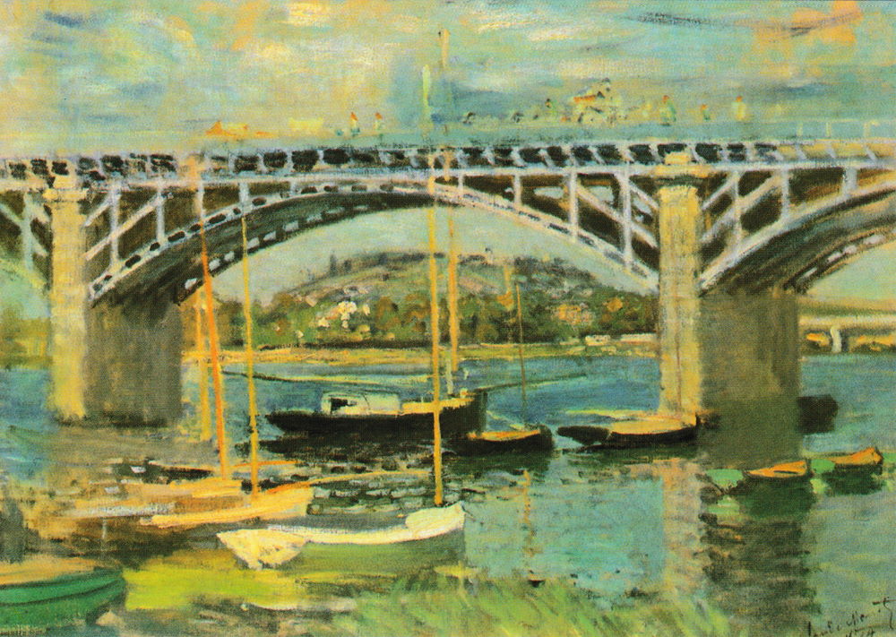 Kunstkarte Claude Monet "Seinebrücke bei Argenteuil"