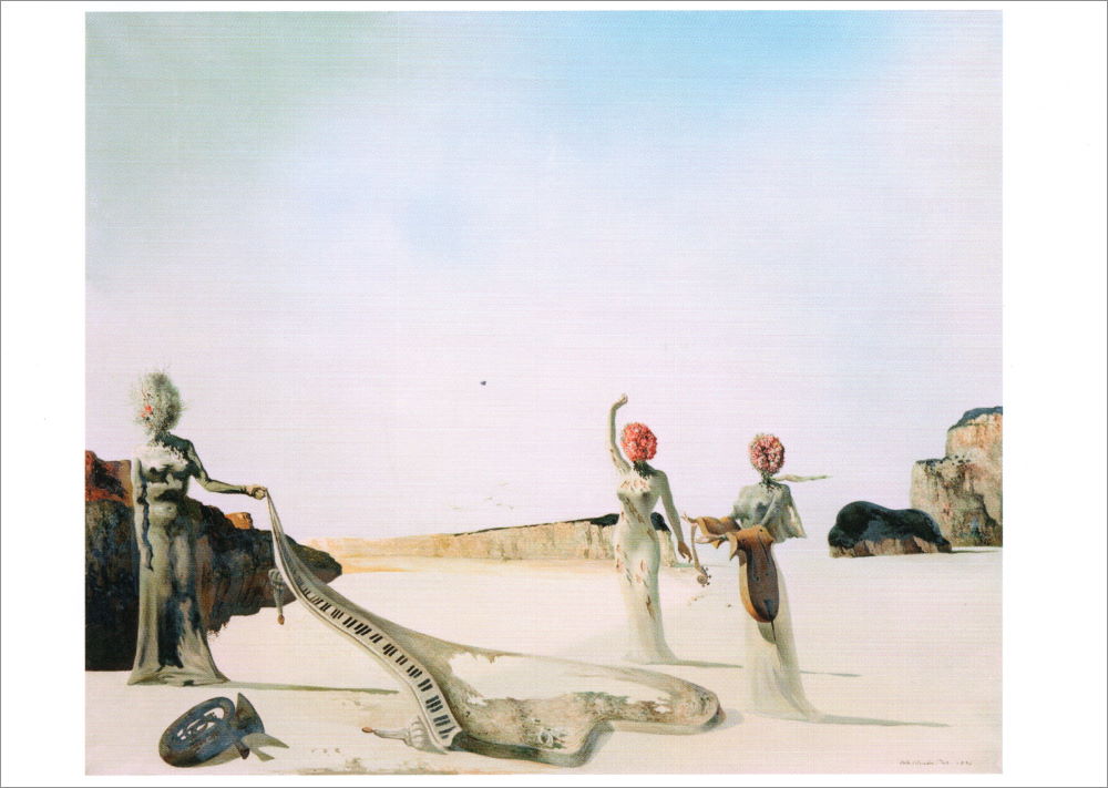 Kunstkarte Salvador Dalí "Drei junge surrealistische Frauen" Kunstkarte Salvador Dalí "Drei junge surrealistische Frauen"