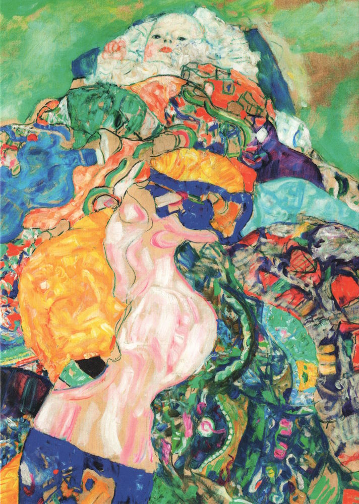 Kunstkarte Gustav Klimt "Baby Wiege"