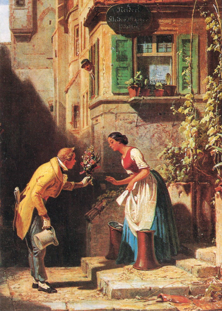 Kunstkarte Carl Spitzweg "Der ewige Hochzeiter (Ausschnitt)" Kunstkarte Carl Spitzweg "Der ewige Hochzeiter (Ausschnitt)"