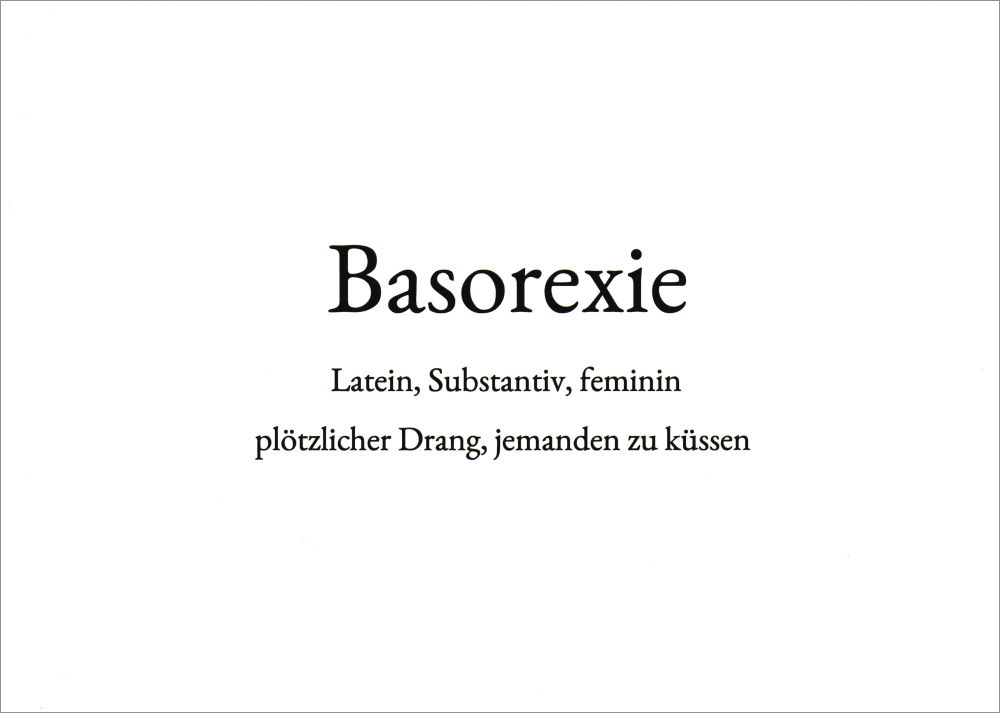 Wortschatz-Postkarte "Basorexie" Wortschatz-Postkarte "Basorexie"