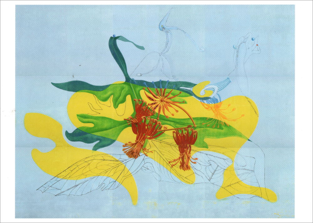 Kunstkarte Max Ernst "Blütenblätter und Garten der Nymphe Akelei"