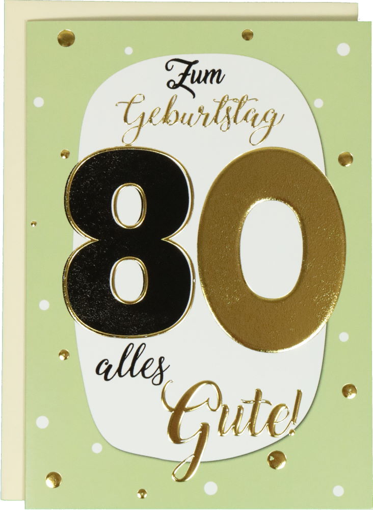 Glückwunschkarte Geburtstag: Best Age Zum 80. alles Gute!