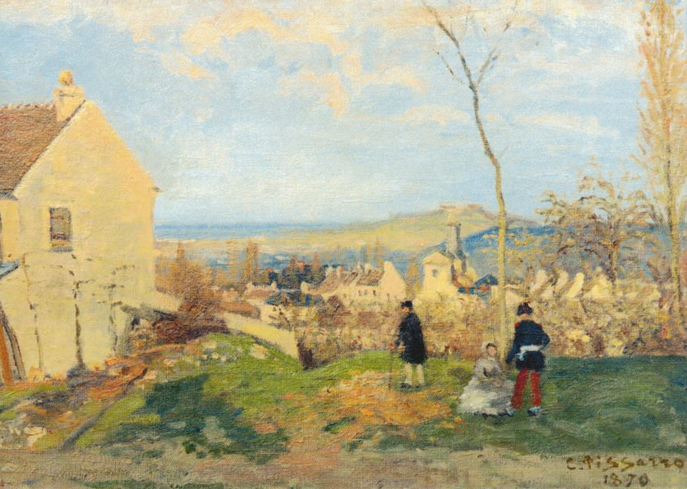 Kunstkarte Camille Pissarro "Louveciennes mit dem Mont Valérien im Hintergrund" Kunstkarte Camille Pissarro "Louveciennes mit dem Mont Valérien im Hintergrund"