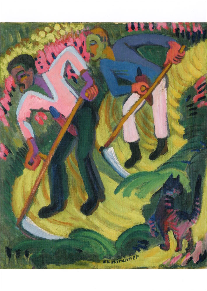 Kunstkarte Ernst Ludwig Kirchner "Mäher. Die Brüder Müller"