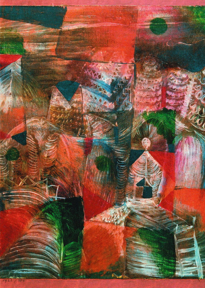 Kunstkarte Paul Klee "Hütte am Berg" Kunstkarte Paul Klee "Hütte am Berg"