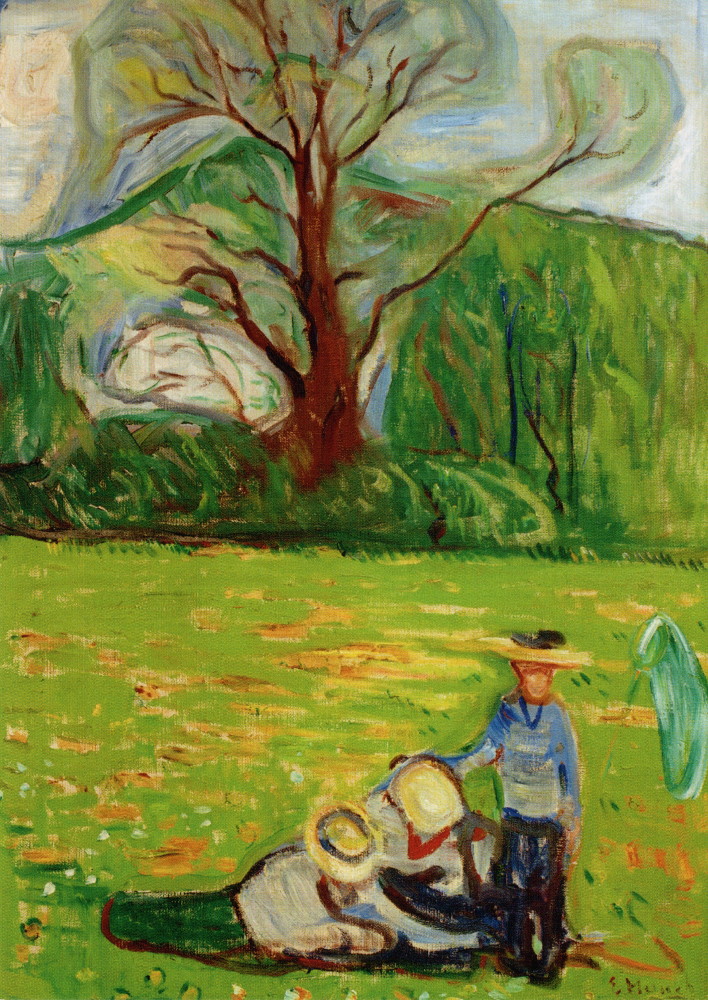 Kunstkarte Edvard Munch "Frühlingslandschaft"
