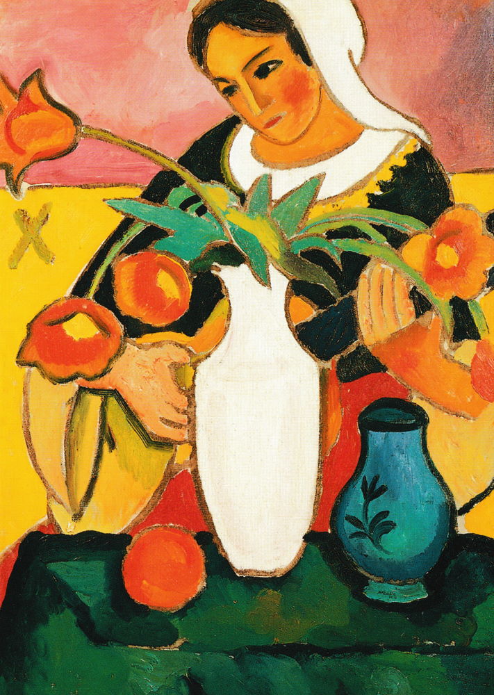 Kunstkarte August Macke "Die Lautenspielerin" Kunstkarte August Macke "Die Lautenspielerin"
