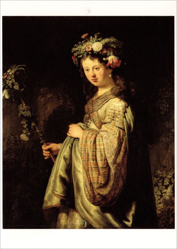 Kunstkarte Rembrandt "Flora" Kunstkarte Rembrandt "Flora"
