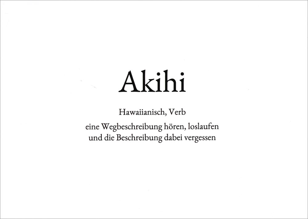 Wortschatz-Postkarte "Akihi"