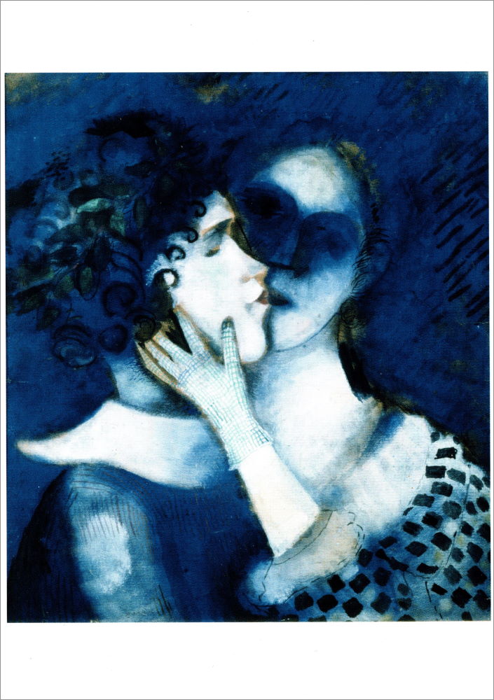 Kunstkarte Marc Chagall "Die Liebenden in Blau" Kunstkarte Marc Chagall "Die Liebenden in Blau"