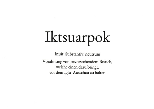 Wortschatz-Postkarte "Iktsuarpok"