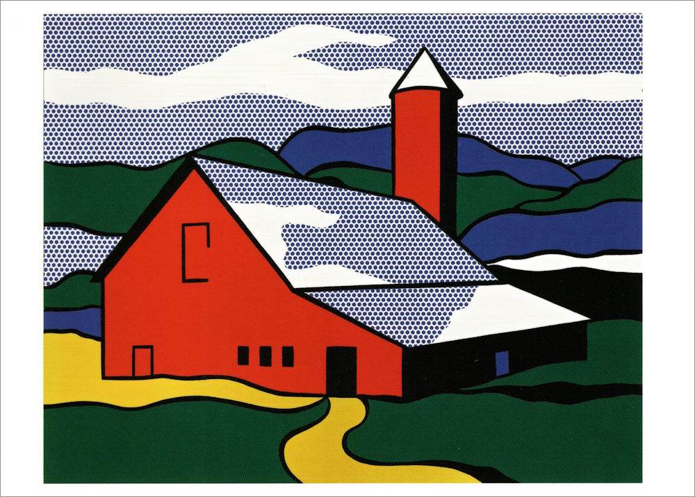 Kunstkarte Roy Lichtenstein "Red Barn II"