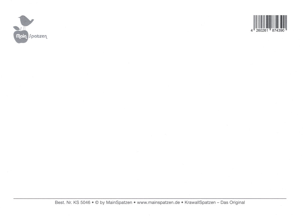 Postkarte "Hast Du eine Ahnung, wo die Kekse hingekommen sind?" (Rückseite)