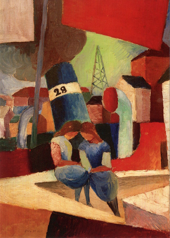 Kunstkarte August Macke "Duisburger Hafen" Kunstkarte August Macke "Duisburger Hafen"