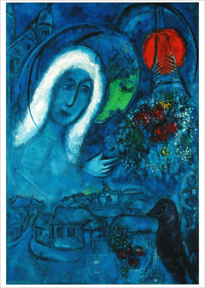 Kunstkarte Marc Chagall "Marsfeld / Champs de Mars"