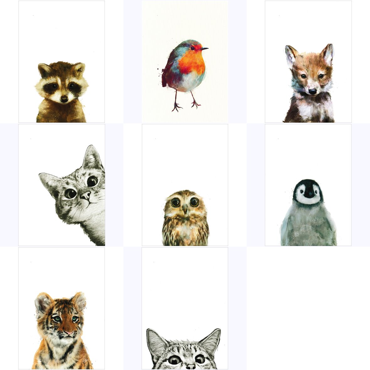 Postkarten-Set "Little Animals"