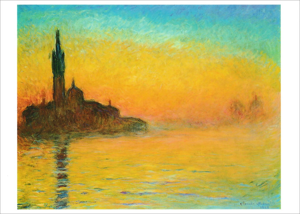 Kunstkarte Claude Monet "Dämmerung (Venedig)" Kunstkarte Claude Monet "Dämmerung (Venedig)"