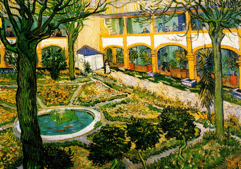 Kunstkarte Vincent van Gogh "Der Garten des Maison de Sante in Arles"