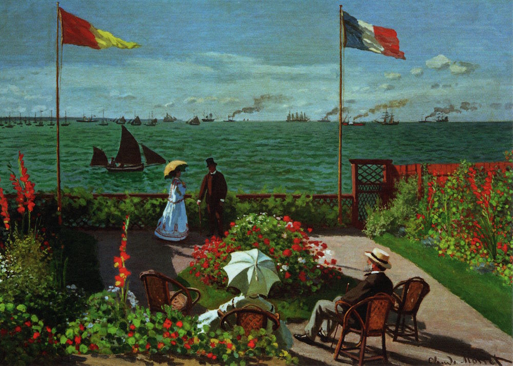 Kunstkarte Claude Monet "Garten in Sainte-Adresse"