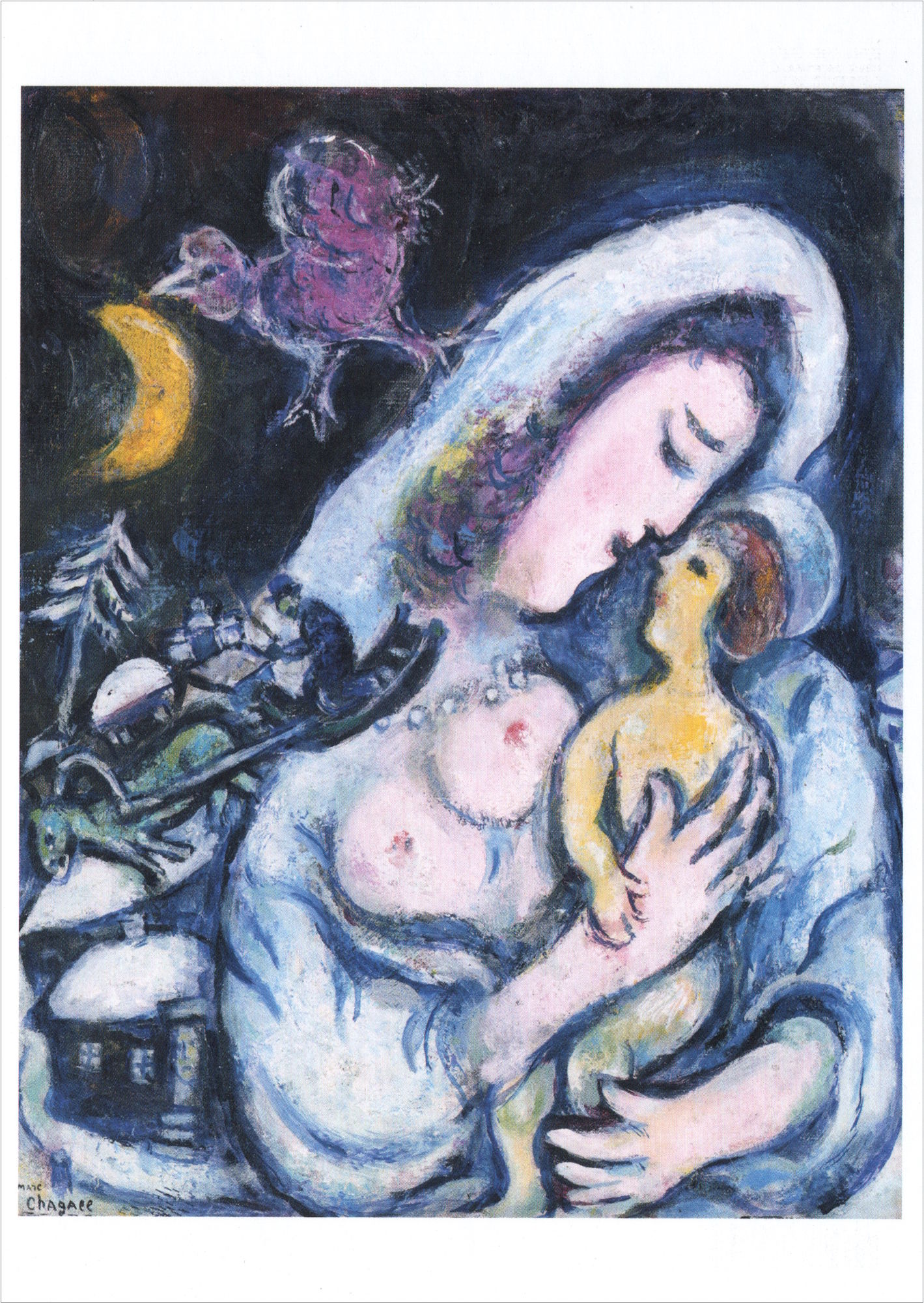 Kunstkarte Marc Chagall "Mutterschaft"