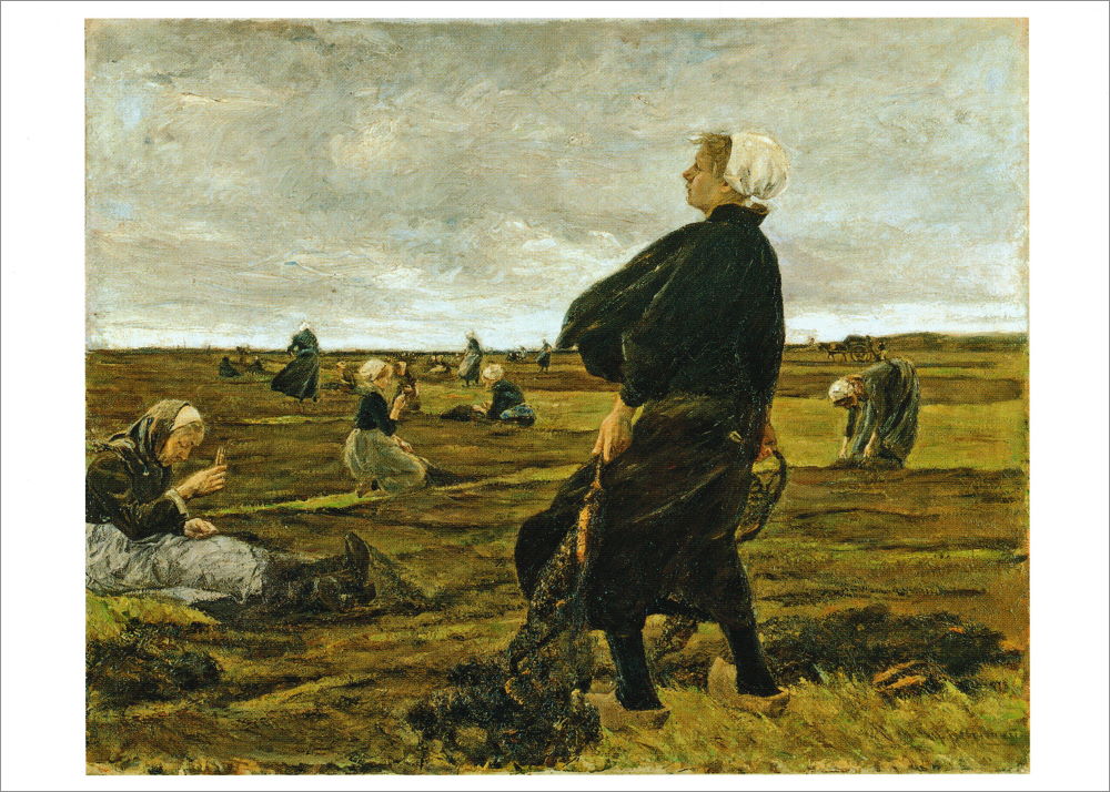 Kunstkarte Max Liebermann "Die Netzflickerinnen"