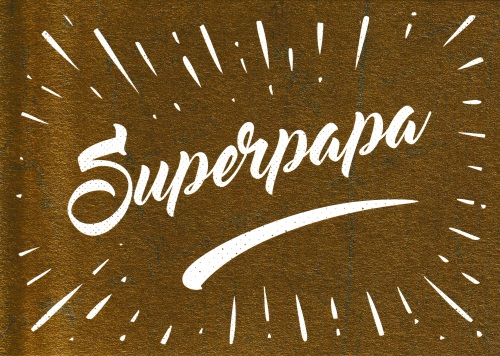 Metallic-Effekt-Postkarte "Superpapa" Postkarte "Superpapa"