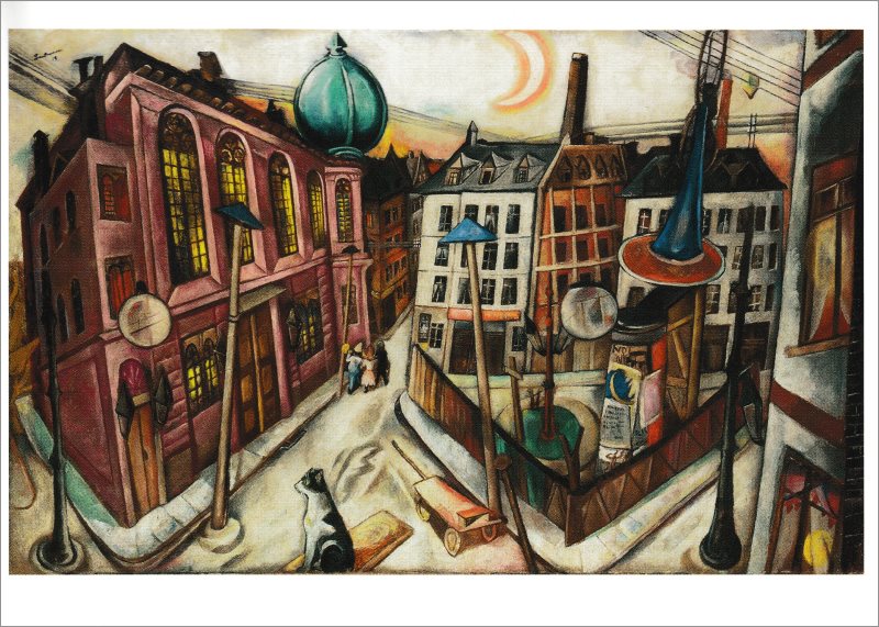 Kunstkarte Max Beckmann "Die Synagoge in Frankfurt am Main"