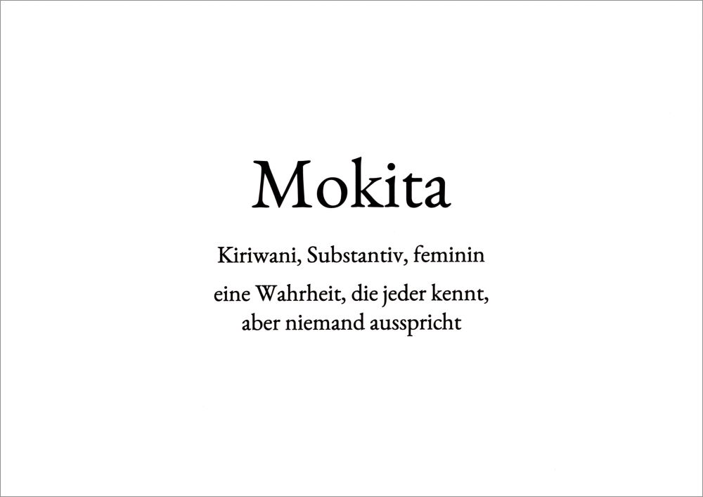 Wortschatz-Postkarte "Mokita"