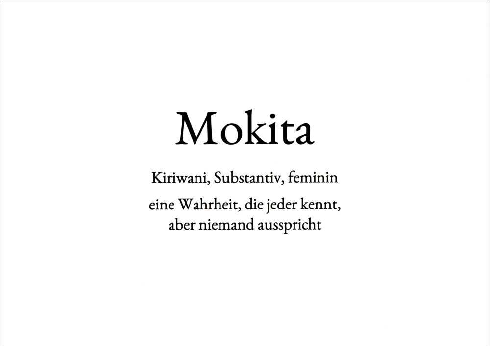 Wortschatz-Postkarte "Mokita" Wortschatz-Postkarte "Mokita"