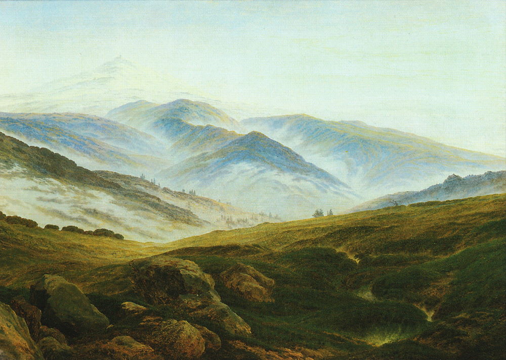 Kunstkarte Caspar David Friedrich "Erinnerungen an das Riesengebirge"