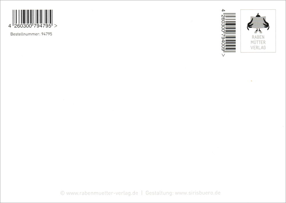 Postkarte "Man hat immer eine Wahl: Stundenlang aufräumen, ..." (Rückseite)