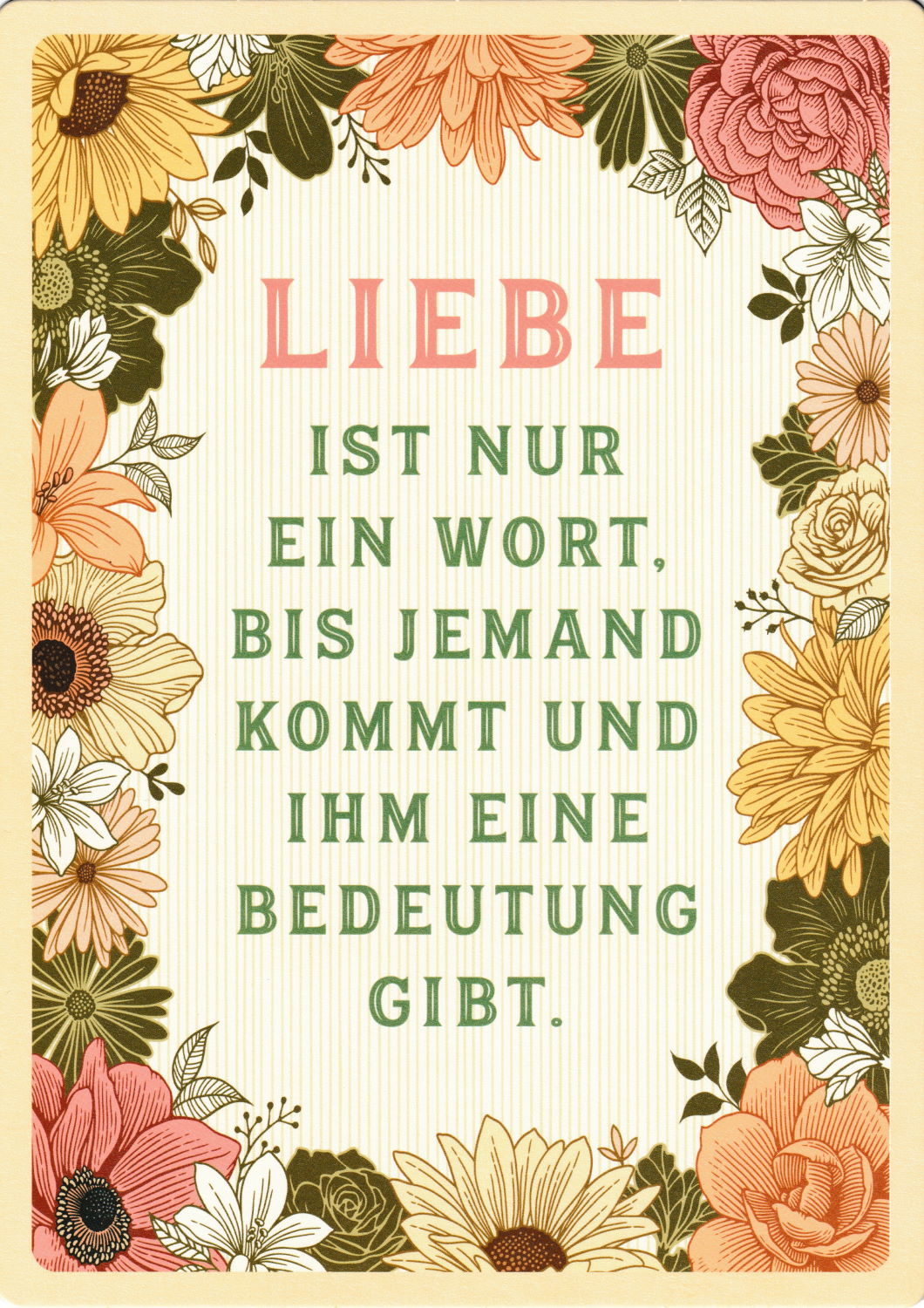 Up-Card - Die Karte zum Aufstellen "Liebe ist nur ein Wort, bis jemand kommt," Up-Card - Die Karte zum Aufstellen "Liebe ist nur ein Wort, bis jemand kommt,"