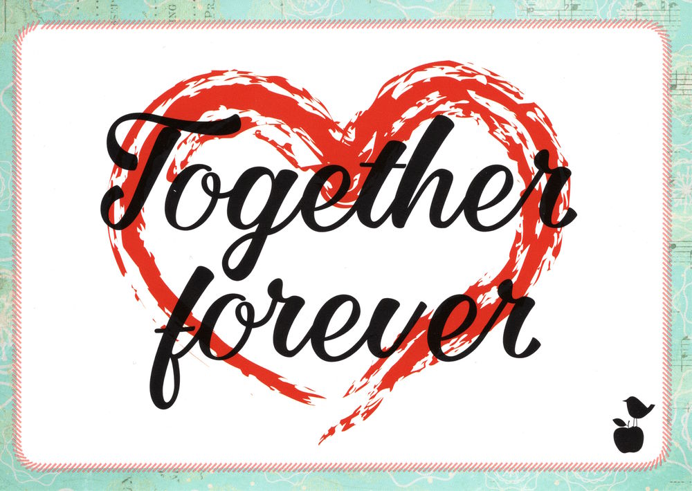 Postkarte "Together forever"