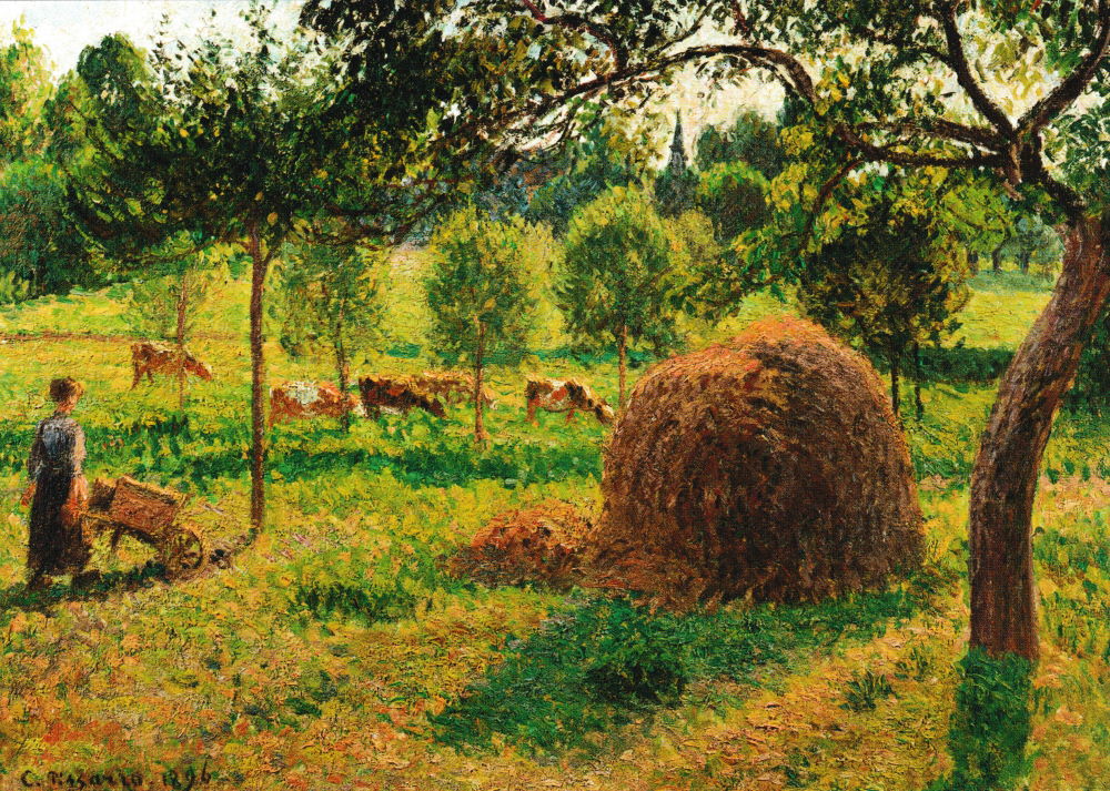 Kunstkarte Camille Pissarro "Sonnenuntergang bei Eragny" Kunstkarte Camille Pissarro "Sonnenuntergang bei Eragny"